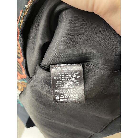 Moulinette Soeurs Anthropologie Women's Navy Perennial Embroidered Dress Size 4 - Picture 5 of 5